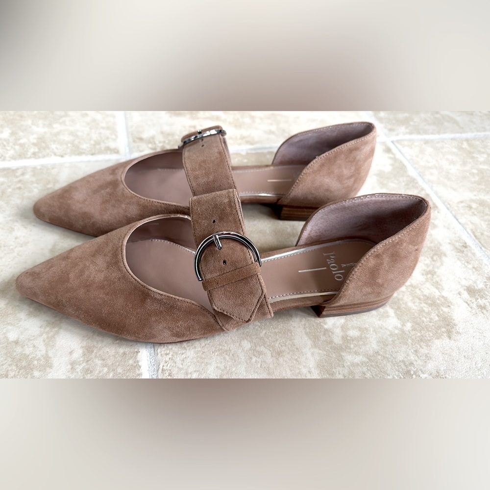 Paolo point toe buckle flats